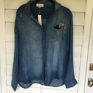 New Anthropologie Cloth and Stone denim shirt